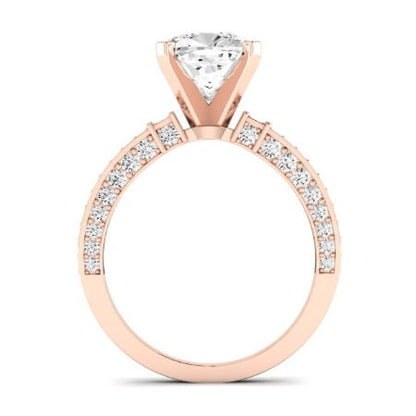 Daphne Moissanite Matching Band Only (does Not Include Engagement Ring)  For Ring With Cushion Center rosegold