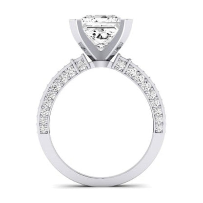 Daphne Moissanite Matching Band Only (does Not Include Engagement Ring)  For Ring With Princess Center whitegold