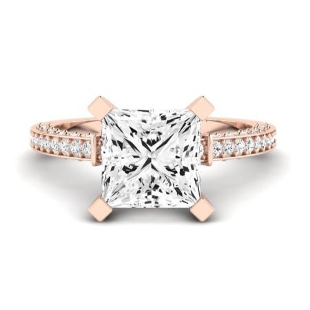 Daphne Moissanite Matching Band Only (does Not Include Engagement Ring)  For Ring With Princess Center rosegold