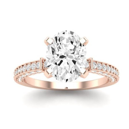 Daphne Oval Moissanite Bridal Set rosegold