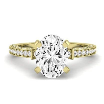 Daphne Oval Moissanite Engagement Ring yellowgold