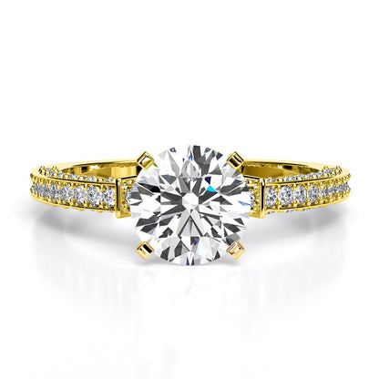 Daphne Round Diamond Engagement Ring (Lab Grown Igi Cert) yellowgold