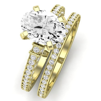 Daphne Oval Moissanite Bridal Set yellowgold