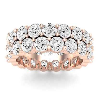 Delphin Round Cut Moissanite Eternity Band rosegold