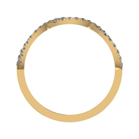 Derowen Infinity Trendy Moissanite Wedding Ring yellowgold