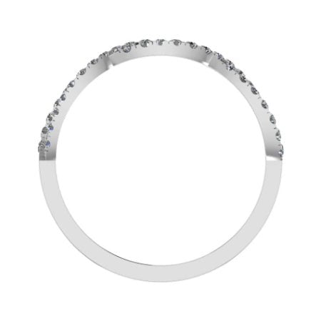 Derowen Infinity Trendy Moissanite Wedding Ring whitegold