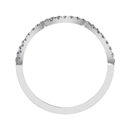 Derowen Infinity Trendy Moissanite Wedding Ring whitegold