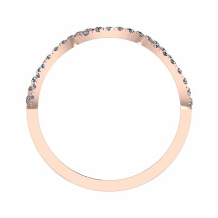 Derowen Infinity Trendy Moissanite Wedding Ring rosegold