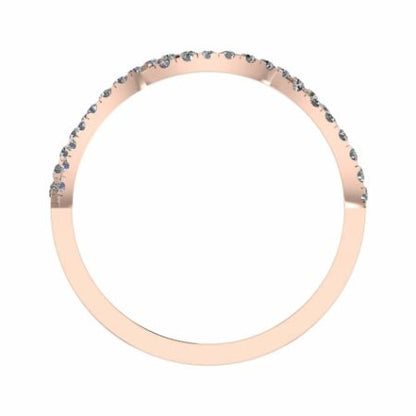 Derowen Infinity Trendy Moissanite Wedding Ring rosegold