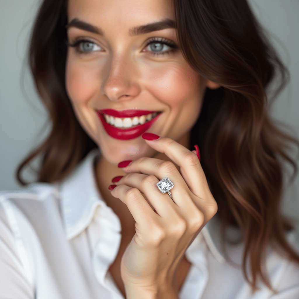 Desert Rose - Cushion Diamond Engagement Ring (Clarity Enhanced)