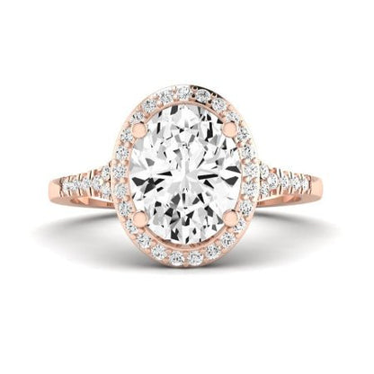 Desert Rose Diamond Matching Band Only (engagement Ring Not Included) For Ring With Oval Center rosegold