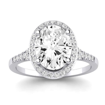 Desert Rose Diamond Matching Band Only (engagement Ring Not Included) For Ring With Oval Center whitegold