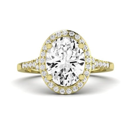 Desert Rose Diamond Matching Band Only (engagement Ring Not Included) For Ring With Oval Center yellowgold