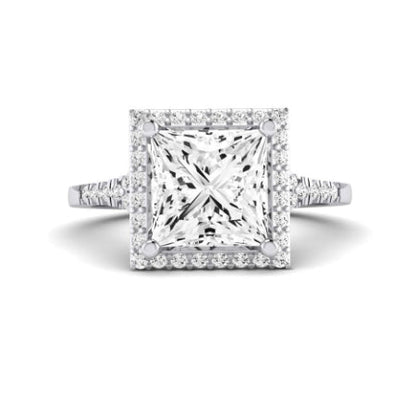 Desert Rose Diamond Matching Band Only (engagement Ring Not Included) For Ring With Princess Center whitegold