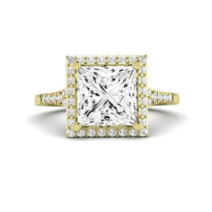 Desert Rose Diamond Matching Band Only (engagement Ring Not Included) For Ring With Princess Center yellowgold