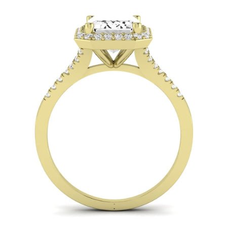 Desert Rose Emerald Moissanite Bridal Set yellowgold