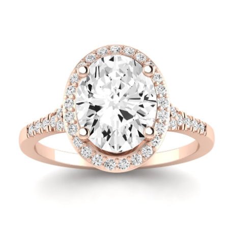 Desert Rose Moissanite Matching Band Only (engagement Ring Not Included) For Ring With Oval Center rosegold