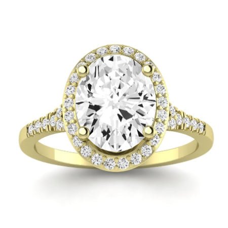 Desert Rose Oval Moissanite Bridal Set yellowgold