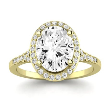 Desert Rose Oval Moissanite Bridal Set yellowgold