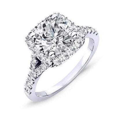 Desert Rose Round Moissanite Bridal Set whitegold