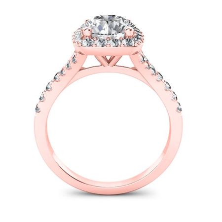 Desert Rose Round Moissanite Bridal Set rosegold
