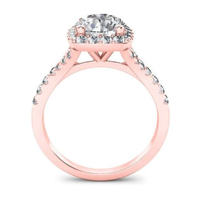 Desert Rose Round Moissanite Bridal Set rosegold