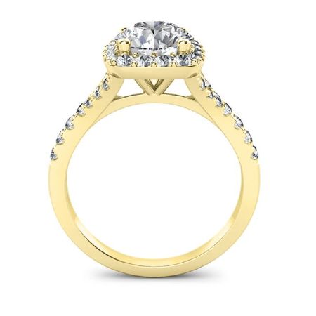 Desert Rose Round Moissanite Bridal Set yellowgold