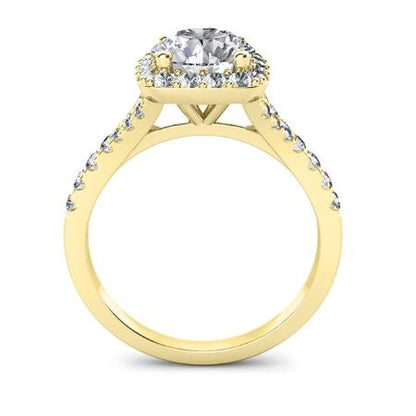 Desert Rose Round Moissanite Bridal Set yellowgold