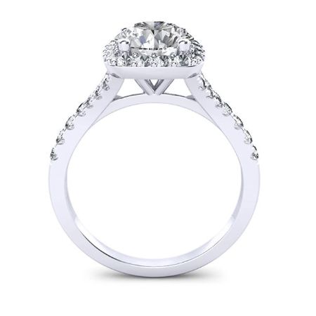 Desert Rose Round Moissanite Bridal Set whitegold