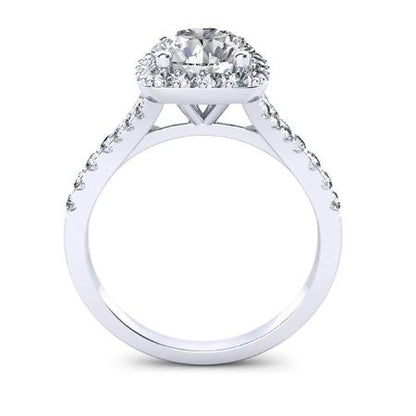 Desert Rose Round Moissanite Bridal Set whitegold