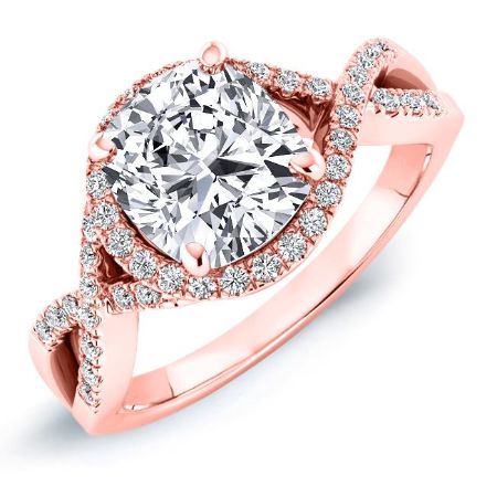 Dianella Cushion Moissanite Bridal Set rosegold