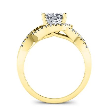 Dianella Cushion Moissanite Bridal Set yellowgold