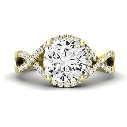 Dianella Diamond Matching Band Only (does Not Include Engagement Ring)  For Ring With Cushion Center yellowgold