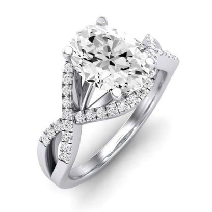 Dianella Diamond Matching Band Only (does Not Include Engagement Ring)  For Ring With Oval Center whitegold