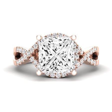 Dianella Diamond Matching Band Only (does Not Include Engagement Ring)  For Ring With Princess Center rosegold