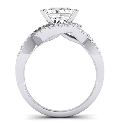 Dianella Diamond Matching Band Only (does Not Include Engagement Ring)  For Ring With Princess Center whitegold