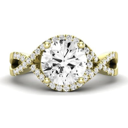 Dianella Matching Band Only (does Not Include Engagement Ring)  For Ring With Round Center yellowgold