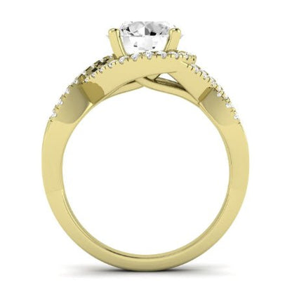Dianella Matching Band Only (does Not Include Engagement Ring)  For Ring With Round Center yellowgold