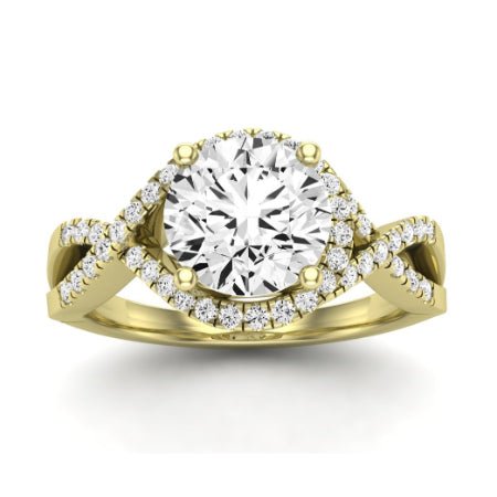 Dianella Matching Band Only (does Not Include Engagement Ring)  For Ring With Round Center yellowgold