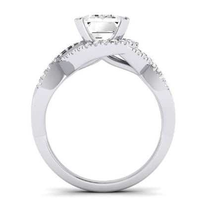 Dianella Moissanite Matching Band Only (does Not Include Engagement Ring)  For Ring With Emerald Center whitegold
