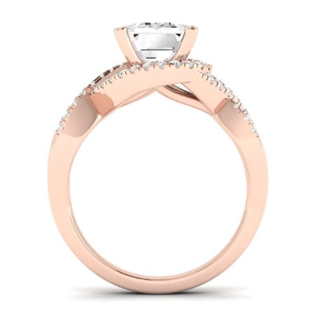 Dianella Moissanite Matching Band Only (does Not Include Engagement Ring)  For Ring With Emerald Center rosegold
