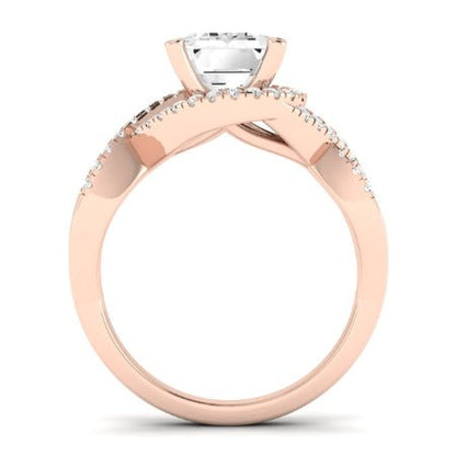 Dianella Moissanite Matching Band Only (does Not Include Engagement Ring)  For Ring With Emerald Center rosegold