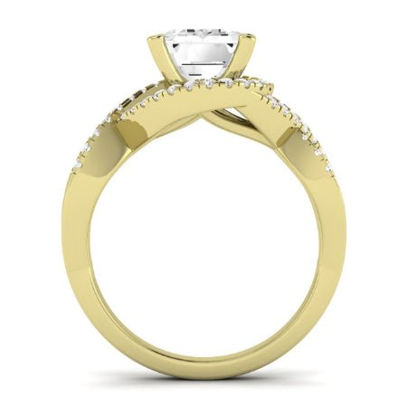 Dianella Moissanite Matching Band Only (does Not Include Engagement Ring)  For Ring With Emerald Center yellowgold