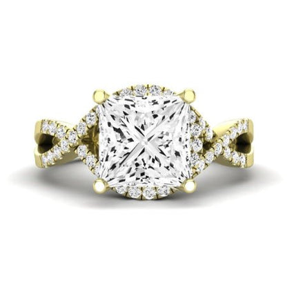 Dianella Moissanite Matching Band Only (does Not Include Engagement Ring)  For Ring With Princess Center yellowgold