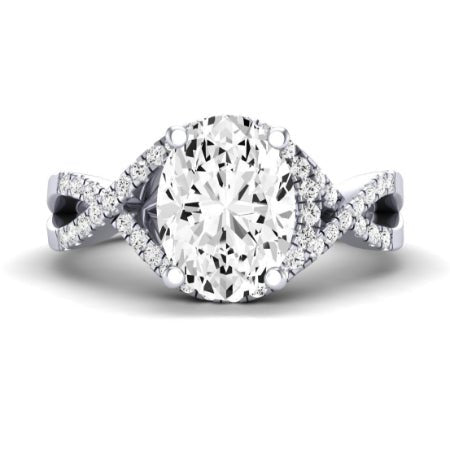 Dianella Oval Moissanite Bridal Set whitegold