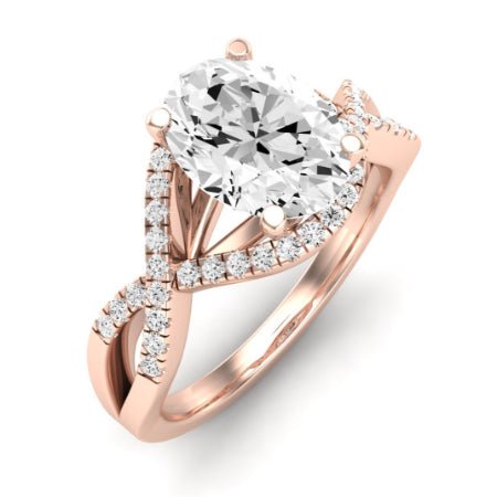 Dianella Oval Moissanite Bridal Set rosegold