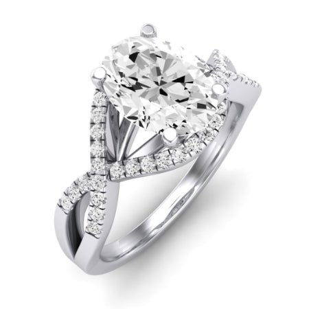 Dianella Oval Moissanite Bridal Set whitegold