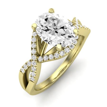 Dianella Oval Moissanite Bridal Set yellowgold