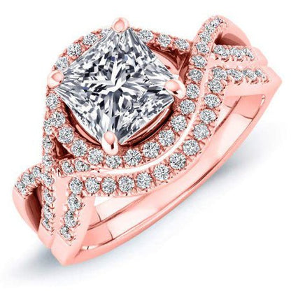 Dianella Princess Moissanite Bridal Set rosegold