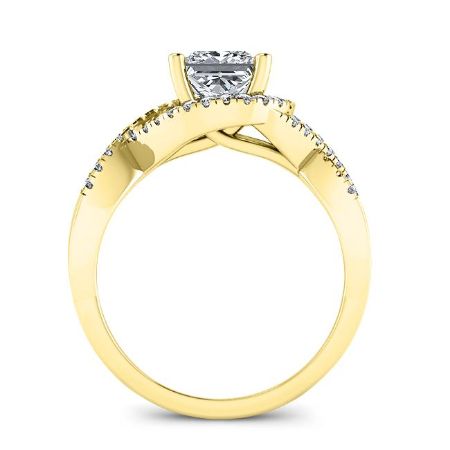 Dianella Princess Moissanite Bridal Set yellowgold